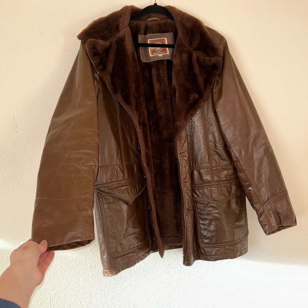 Pioneer Wear Vintage 1970s Genuine Leather Coat